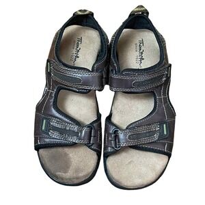Thom McAn Daniel MemoTech Beach Activewear Sandals Men's‎ 9 Dark Brown & Black